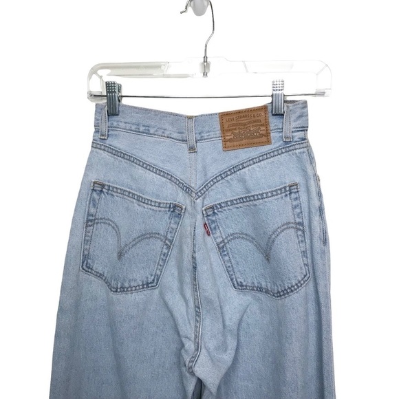 Levi's High Loose Loosey Goosey Straight Leg Jeans Size 26 Altered - Picture 5 of 15